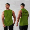 Canotte da uomo Jogger Vest Sport estivi Fitness Cotone Girocollo T-shirt senza maniche Palestra Corsa Allenamento Bodybuilding Top