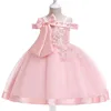 Meninas Vestidos Bordados Seda Princesa Vestido para Bebê Menina Flor Elegante Festa de Inverno Natal Halloween Crianças Roupas 230406