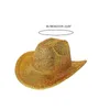 Berets Cowboy Hat For Outdoor Tinsels Woman Windproof Model Show