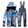 Autres articles de sport Costume de neige pour hommes Porter imperméable à l'eau Coupe-vent Costume de sport de plein air Vêtements de snowboard Veste de ski Pantalon à sangle pour homme HKD231106