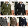 Herrjackor herrjackor kappa cardigan rockar formella stickade stickkläder lös loungewear fest enkelbröst tröja tjock blazer 5sb7