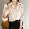 Women's Blouses Chiffon Shirt Women 2023 Spring Design Sense Korean Fashion Blouse professionele temperament textuur vrouwelijke lange mouwen top