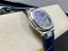 GR Factory producerar Mens 5712 Titta Super Integrated Cal.240 Movement Square Diamond Bezel Calfskin Leather Strap 9.5mm Ultra-Thin Movement Sapphire Glass and Box