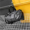 Duffel Bags New Fashion Letters Leisure Pu Leather Large Capacity Travel Bag Short Distance Light Men s and Women s Boarding 230406