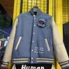 Heren Jackets Astronaut Oversize Loose Hip Hop Leather Sleeve Fashion Embroidery Spaceman T230406