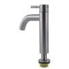 Bathroom Sink Faucets Basin Stainless Steel Silver Single Cold Counter For Kitchen 230406