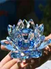 80mm Quartz Crystal Lotus Flower Crafts Glass Paperweight Fengshui Ornaments Figurer Home Wedding Party Decor Presents Souvenir 2101668684