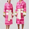 Jacquard Sleepwear Gown Vintage Robe with Waist Belt Womens Mens Winter Bath Robes Thick Dressing Gowns for Couple