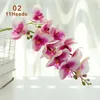 Dekorativa blommor diy konstgjorda phalaenopsis 3D -tryckfjäril, falsk blomma hem draperi vägg bröllop dekoration jul