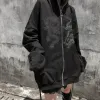 Cina drago Y2K Felpe con cappuccio da donna Felpa a maniche lunghe femminile street top Zip up Sciolto Fata oversize Abbigliamento sportivo grunge ins