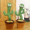 Decoratieve objecten Figurines Dancing Cactus 120 Song Speaker Talking Voice Repeat Ploush Singing Dancer Toy Talk Plushie Pused Kawaii Toys For Baby 230406