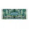 Szaliki Drukuj Waterlily Pond Green Harmony Scarf Winter Fall Warm Claude Monet Water Lilies i japońskie opakowanie mostu