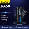 Bestfire 26650 5000mAh 4000mAh 2600mAh 5C Descarga Lâmpada de pesca Ferramenta elétrica Produto eletrônico Bateria de lítio recarregável especial