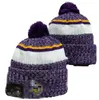 Mężczyźni dzianiny pom Minnesota Vailies Min Bobble Hats Sport dzianin kapelusz w paski wełna wełna ciepła czapka baseballowa czapka dla kobiet