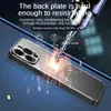 Luksusowe metaliczne aluminiowe zapobieganie zapobieganiu telefonie iPhone 15 14 Plus 13 12 14 Pro Max Sklasphood Metalowa okładka metalowa okładka