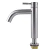 Bathroom Sink Faucets Basin Stainless Steel Silver Single Cold Counter For Kitchen 230406