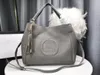Top Market G Family Women's Classic Handbag med Crossbody Dual-Purpose Wallet Leather Tyg Luxury Brand Bag Högkvalitativ stor kapacitet Väska Ny reseväska 35 cm