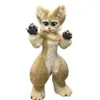 2024 Rabatt Fursuit Langes Fell Husky Hund Fuchs Maskottchen Kostüm Party Ad Kleid