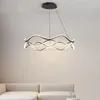 Chandeliers Nordic Chandelier Light Black Luxury Ring Artistic Living Room Modern Minimalist Bedroom Lamp Home Decorative