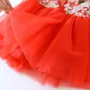 Flickor klänningar vår sommar barn kinesisk stil klänning barn cheongsam prinsessa för baby tutu kläder 230406
