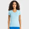 Femmes Active Shirts Tees Thin Breathable Yoga Shirts Runing Sports T-shirt S2067