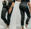 Trajes de yoga Marca Mujeres Pantalones Elásticos Alto Cintura Jogger Pantalones Flacos Bolsillos laterales Sólido Largo Bnadge Otoño Moda