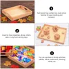 Piatti Vassoio Artigianato Contenitore Creazione Organizzatore in legno Maniglia per riporre attività per bambini Decorazioni per tavolini da caffè
