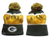 Mannen Gebreide Pom GROENE Mutsen BAY GB Bobble Hoeden Sport Gebreide Muts Gestreepte Zijlijn Wol Warme Honkbal Mutsen Cap Voor Dames A27