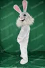 Halloween coelho branco mascote traje de alta qualidade dos desenhos animados anime tema personagem adultos tamanho festa de natal ao ar livre publicidade outfit terno