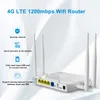 3G 4G LTE Yönlendirici Hotspot 1200Mbps Kablosuz WiFi 4*CAT4 MODEM WI-FI SIM KART 4*Dış Antenler ile Gigabit Lan