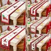 Decorações de Natal Tablerunner Feliz Natal Decoração Para Casa Toalha de Mesa Cozinha Xmas 2023 Kerst Natal Feliz Ano Novo R231106