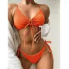 Dames badmode 2023 Split Multolor Sexy Women Bikini Ice Silk Swimsuit Fashion Braziliaans strand Badende pak Beachwear