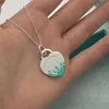 marchio di lusso amore cuore collane con pendente di design per le donne ragazze s925 argento semplice splash-inchiostro catene di moda collana girocollo gioielli per feste