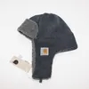 Corduroy Trapper Hats For Women Luxury Winter Warm Men's Hat Solid Thick Lamb Wool Caps Children