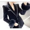 Giacche da donna HIGH STREET Est 2023 Designer Blazer Grid Velvet Fur impreziosito lungo