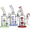 9,5 inch grappige bong perc glazen waterpijp dab rig heady glazen pijpen streepjes karakters in wax kwarts banger olielijsten roken bongs waterpijp