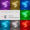 Veilleuses 3D lumière LED série dinosaure lampe de bureau 7/16 couleur tactile télécommande dessin animé lampes de table décor à la maison pour enfant cadeau d'anniversaire