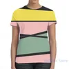 Męskie koszulki Streszczenie Mondrian 02 mężczyzn T-shirt Kobiety na całej nadruku moda koszulka chłopiec topy koszulki krótkie rękawy tshirty