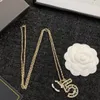 Luxury Necklace Designer Women Pearl Neckor Ladies Designers Jewelry Letter Pendant C Gold Chains Wedding Present Channel Ax48C