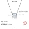 Strands Strings Emerald Cut Pendant Necklaces Unique Design Classic Women Wedding Link Chain Necklace Fine Jewelry For Party 1CT 230404