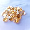 Ljuskronor kristall toppkvalitet 20 st/parti 14mm champagne k9 oktagon pärlor ett hål fin glas lampa del diy smycken tillbehör
