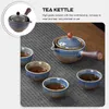 Yemek takımı setleri Seramik yan tutamak sürahi vintage çaydanlık hassas tek 360 derece rotasyon seramikleri ısıya dayanıklı ofis Çince