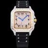 Reloj para hombre con diamantes Reloj mecánico automático 40 mm Correa de caucho de acero inoxidable con zafiro Múltiples colores 904l