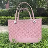 Pink Handbag Large Tote Shoulder Bags Fashion Bogg PVC Travel Bags Plastic Cross Body Top Handle Shopping Purse Weekender Designers Clutch Summer Beach Bag