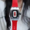 Watches Richads Miler Live Broadcast Womens Watch Sports Leisure Silicone Tape Calendar Bucket Waterproof