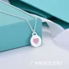 قلادة Tiffanybead Tiffanyjewelry desginer جديدة T Round Cake Monamel Love Necklace for Women CNC Steel Design Small and Popular