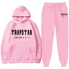 Tracki Trapstar Autumn zima mężczyźni z kapturem bluzy garnitur para jogging hoodiessweatpants dwa elementy set Set Streetwear 221116