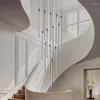 Lustres lustre de branche moderne Jed longue ligne Villa salon décoratif salle à manger maison escalier