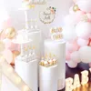 Haut de gamme fête décor métal rond cylindre piédestal présentoir fer gâteau Dessert Table piliers pour mariage bricolage décoration