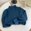 Kobiety swetry jednoczęściowy aksamitny sweter kobiety w połowie obrotu długiego snu moda moda Zima Zagęsiona pluszowa trend skoczek